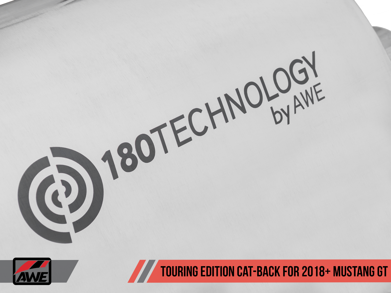 AWE Tuning Touring Edition Cat-back Exhaust for the 2018+ Mustang GT - Quad Chrome Silver Tips