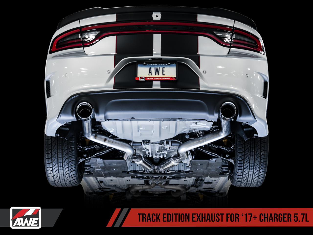 AWE Tuning Track Edition Exhaust for 17+ Charger 5.7 - Chrome Silver Tips