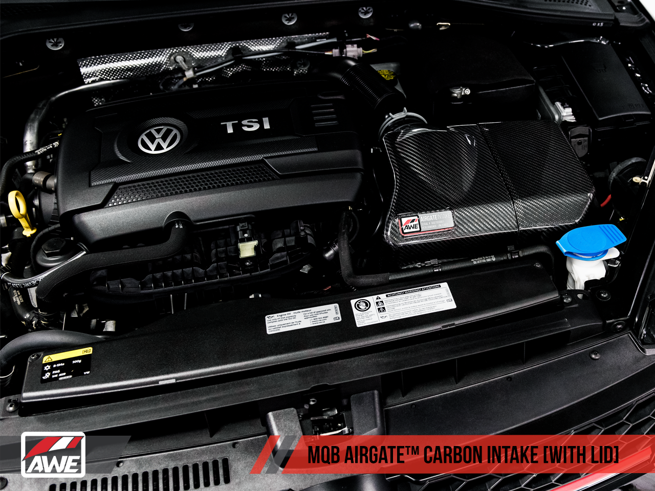 AWE Tuning AirGate Carbon Intake for Audi / VW MQB (1.8T / 2.0T) - With Lid - CARB EO #D-832