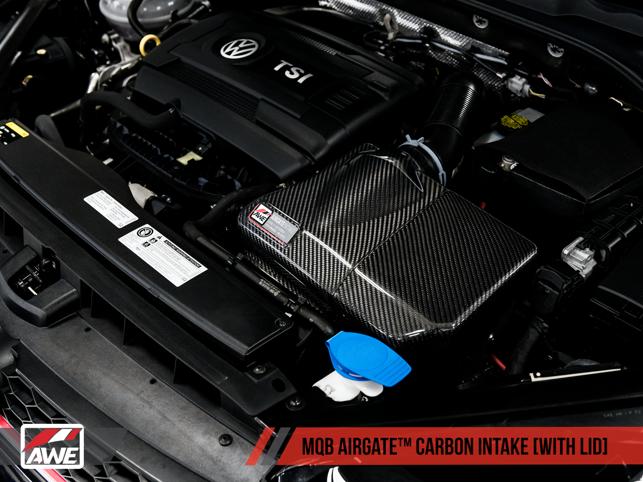 AWE Tuning AirGate Carbon Intake for Audi / VW MQB (1.8T / 2.0T) - With Lid - CARB EO #D-832