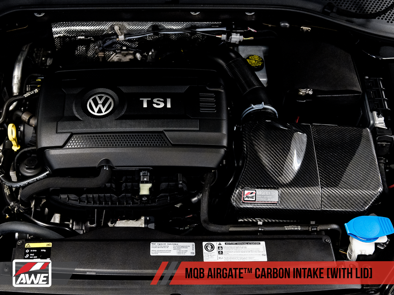 AWE Tuning AirGate Carbon Intake for Audi / VW MQB (1.8T / 2.0T) - With Lid - CARB EO #D-832