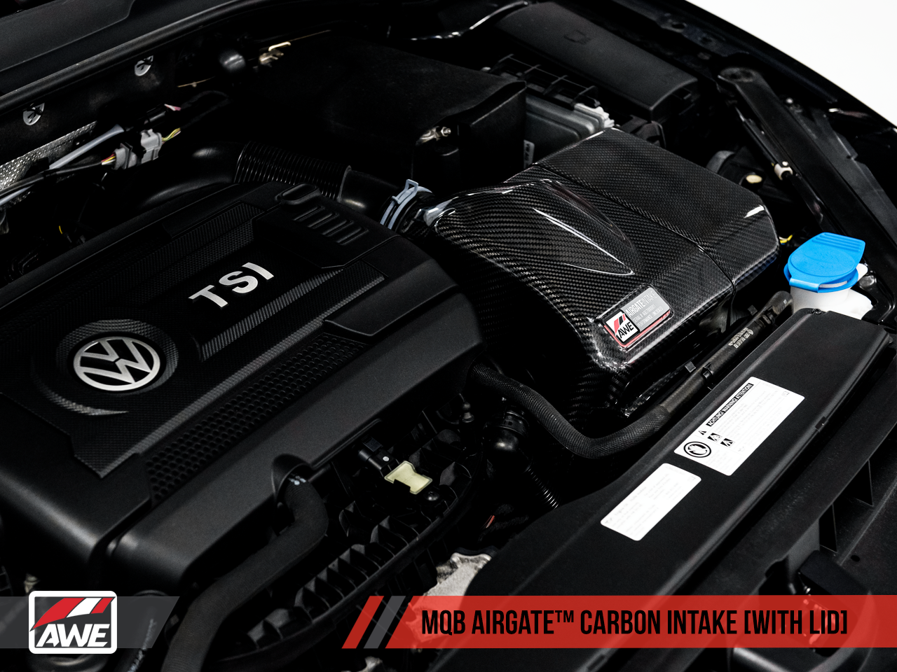 AWE Tuning AirGate Carbon Intake for Audi / VW MQB (1.8T / 2.0T) - With Lid - CARB EO #D-832