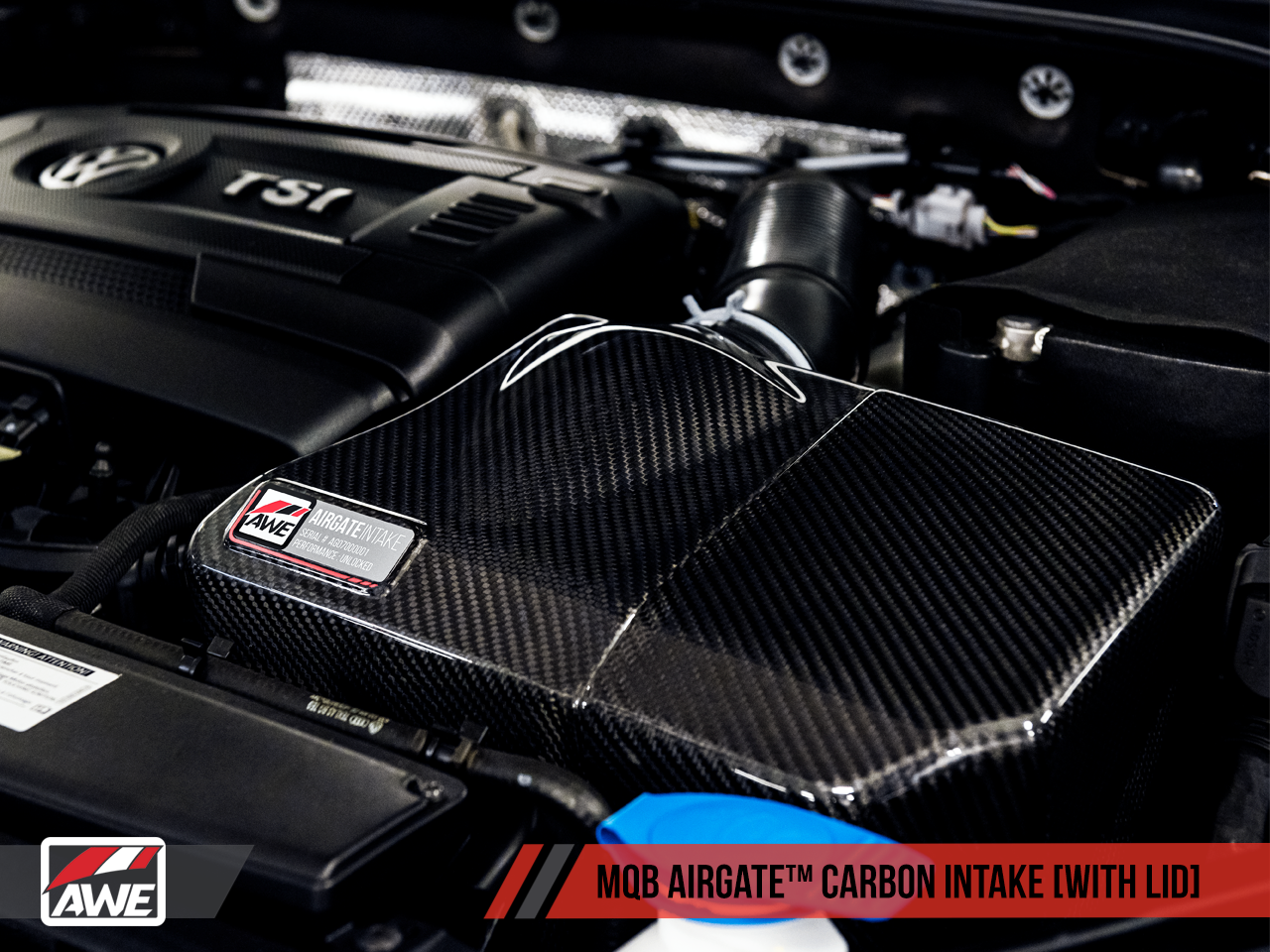 AWE Tuning AirGate Carbon Intake for Audi / VW MQB (1.8T / 2.0T) - With Lid - CARB EO #D-832