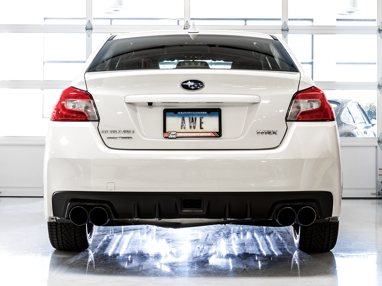 AWE Tuning Touring Edition Exhaust for 2015+ VA WRX Sedan - Diamond Black Quad Tips (102mm)