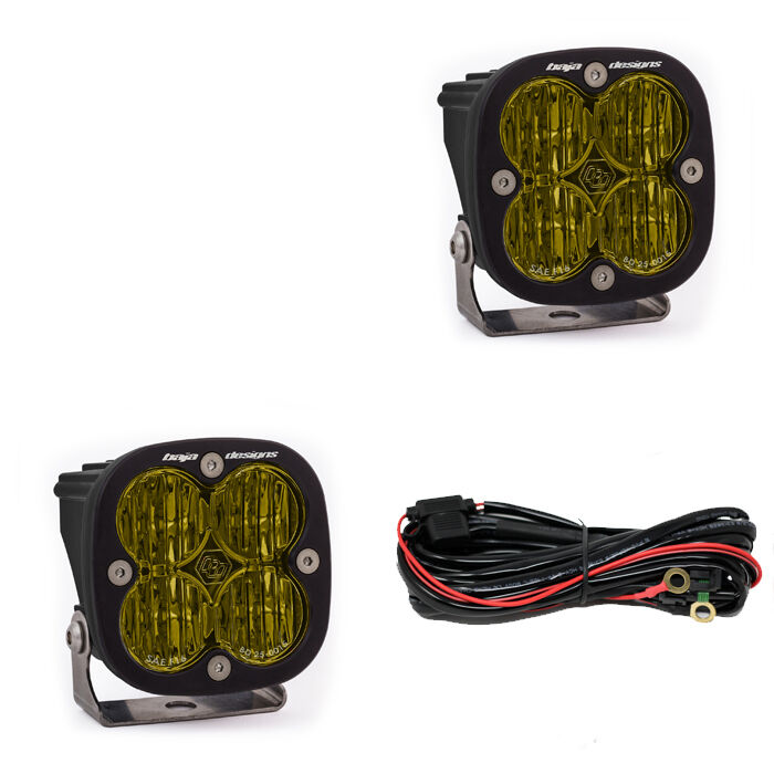 Squadron SAE Fog Lights Pair LED Wide Cornering Amber by Baja Designs - 257815