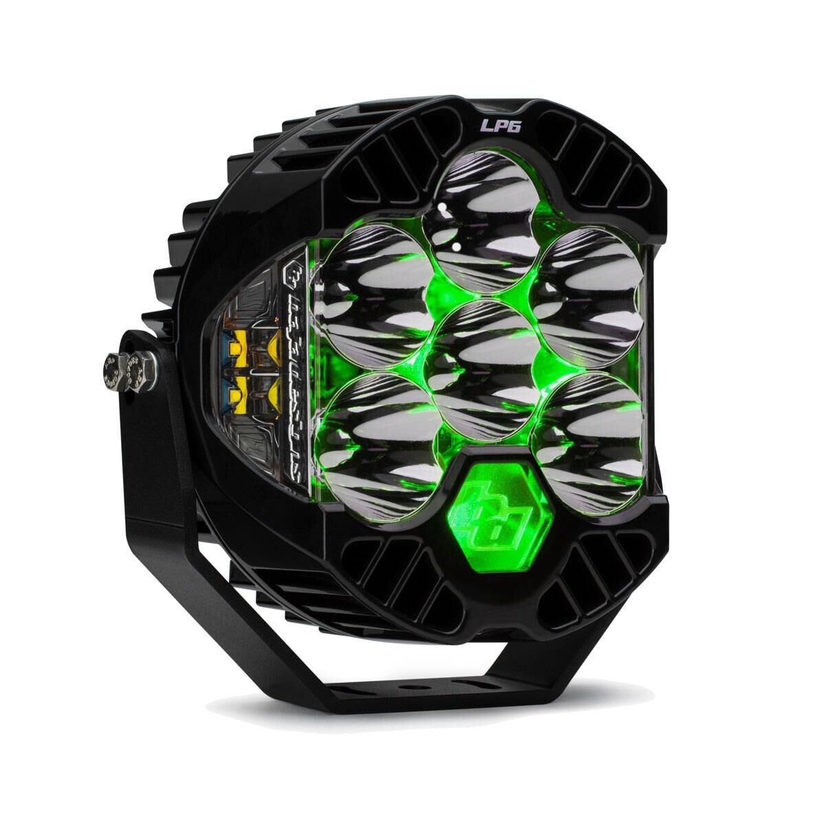 LP6 Pro LED Auxiliary Light Pod Light Pattern Driving/Combo Green Backlight by Baja Designs - 270016