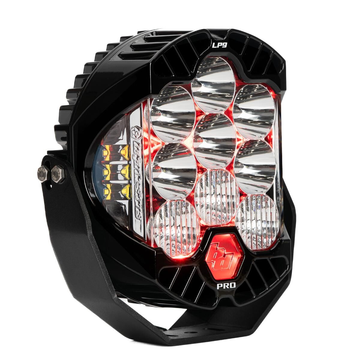 LP9 Pro LED Auxiliary Light Pod Light Pattern Driving/Combo Red Backlight Clear Lens by Baja Designs - 320014