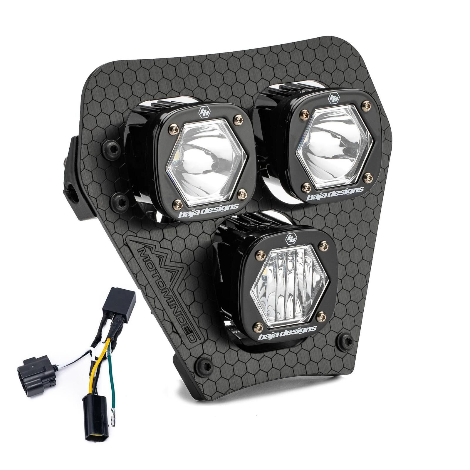 KTM Triple S1 Hydra (D/C) LED Headlight Kit w/ Hi-Low Harness 2024-2025 KTM EXC-F by Baja Designs - 38-7015