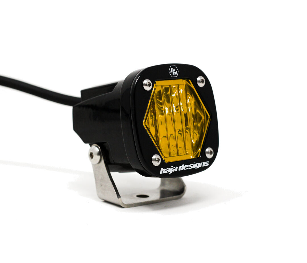 S1 Baja Amber Wide Cornering LED Light with Mounting Bracket Single by Baja Designs - 380015
