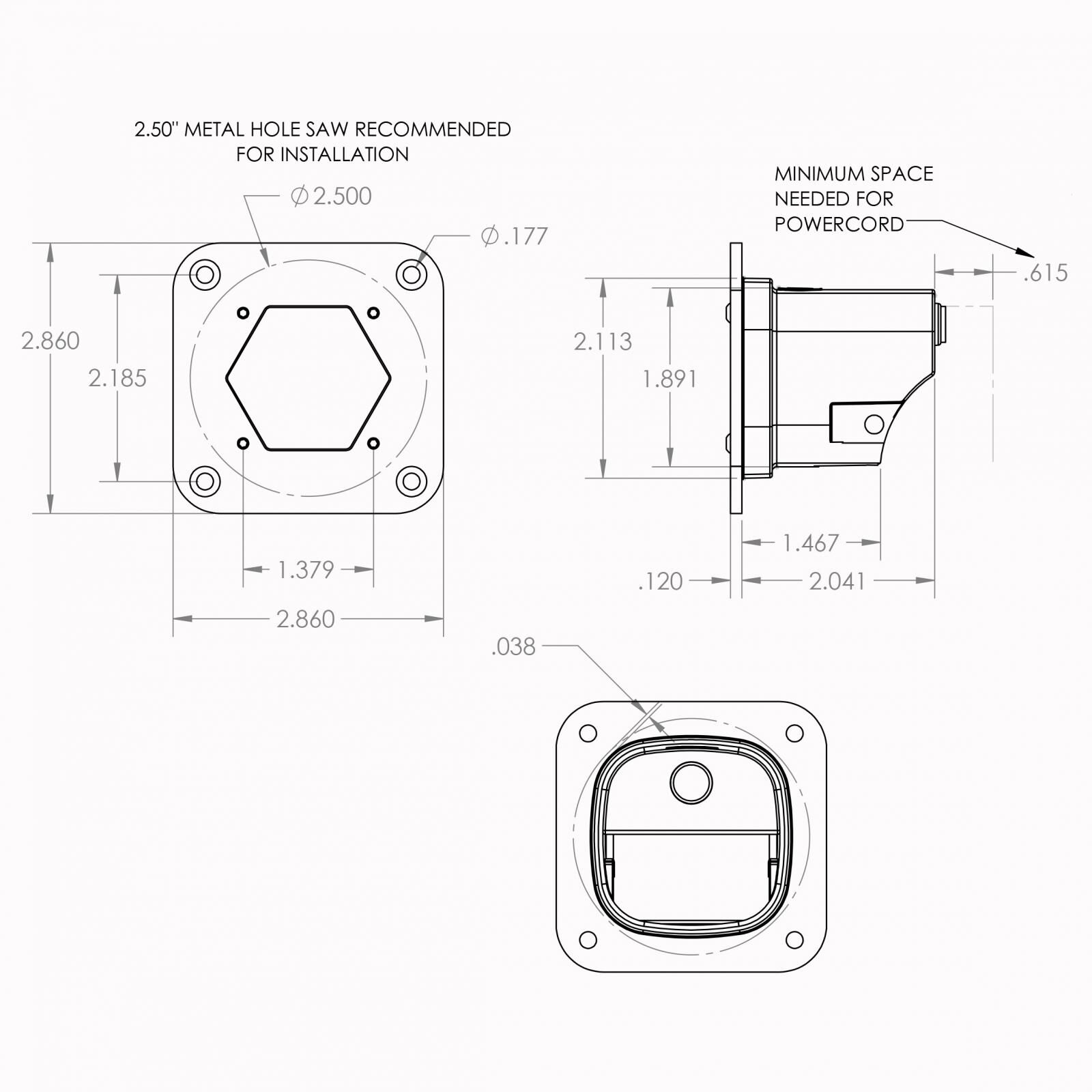 S1 Flush Mount Spot LED White by Baja Designs