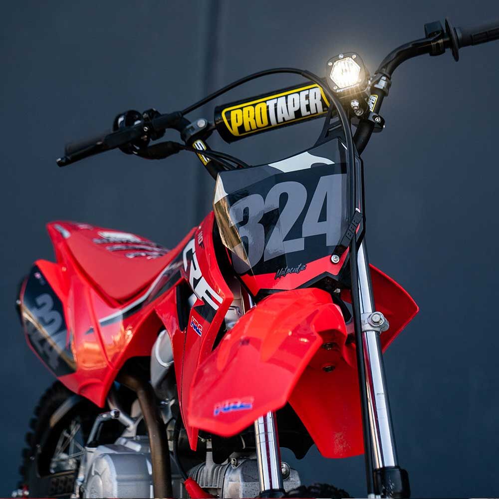 Electric Start Pit Bike S1 Moto Kit Clear Wide Cornering by Baja Designs - 387002