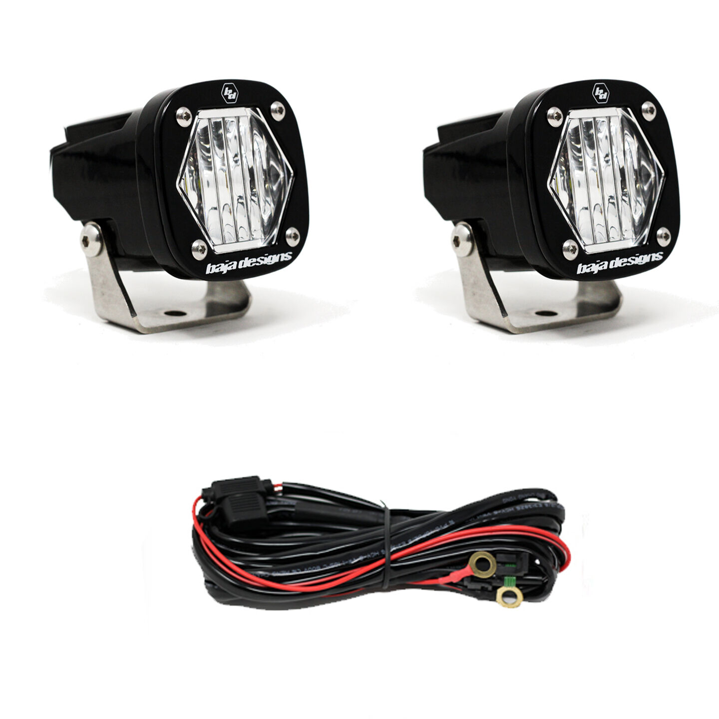 S1 Wide Cornering LED Light with Mounting Bracket Pair by Baja Designs - 387805