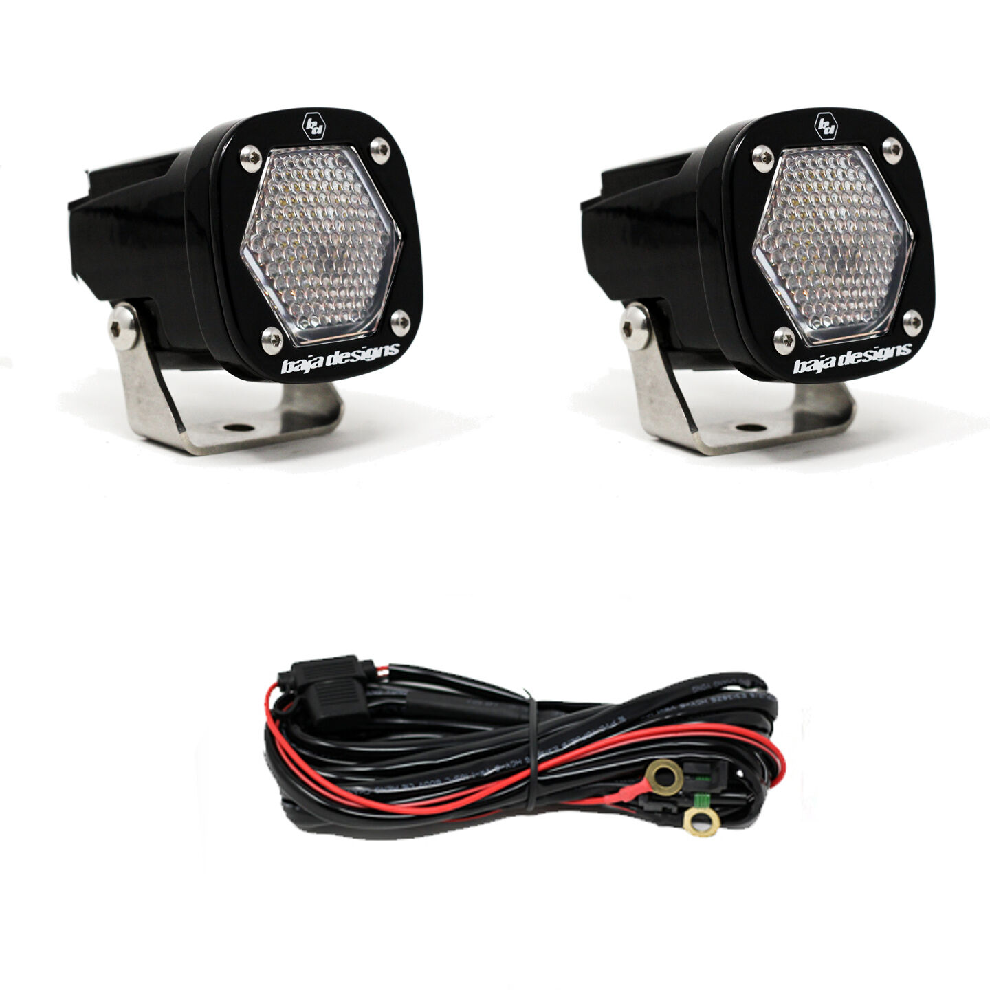 S1 Work/Scene LED Light with Mounting Bracket Pair by Baja Designs - 387806