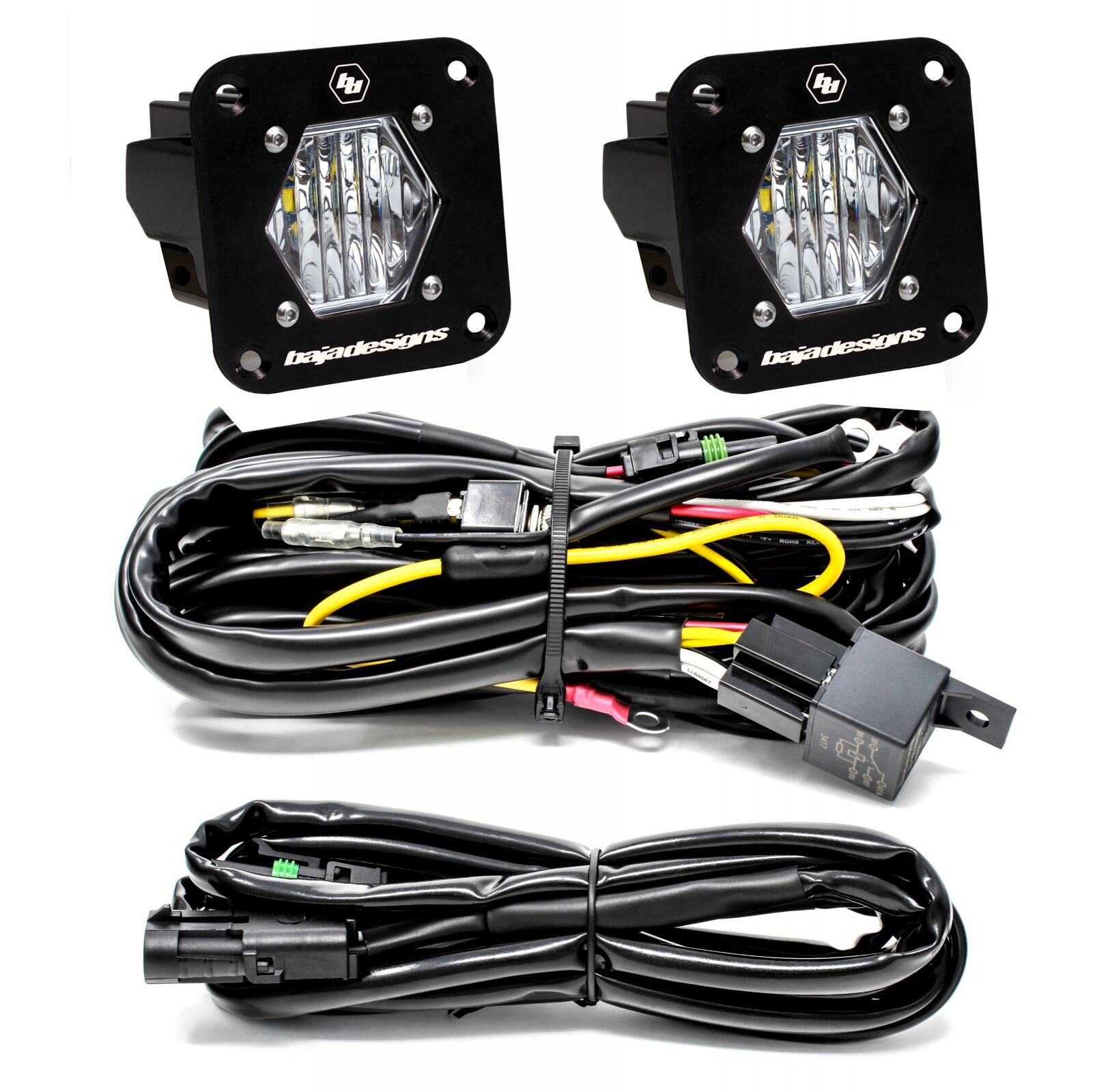 LED Light Pods S1 Pair Wide Cornering LED Flush Mount Backup Kit by Baja Designs - 387808