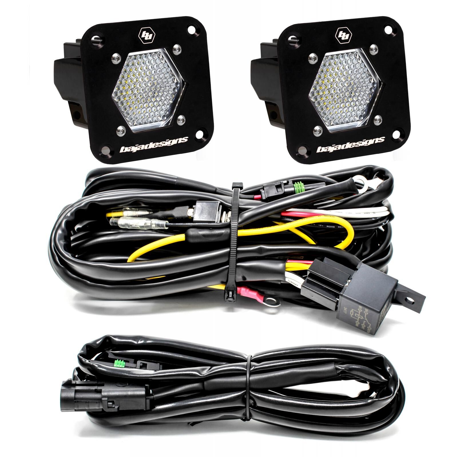 LED Light Pods S1 Pair Work/Scene LED Flush Mount Backup Kit by Baja Designs - 387809