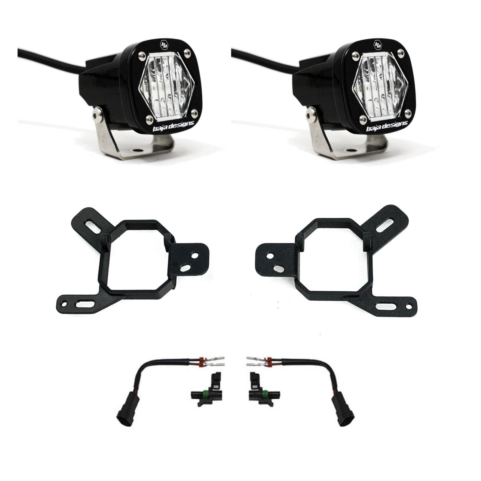 S1 Fog Pocket Light Kit 24-25 Silverado/Sierra 2500/3500 2025 1500 AT4-X (Clear) by Baja Designs - 44-7878
