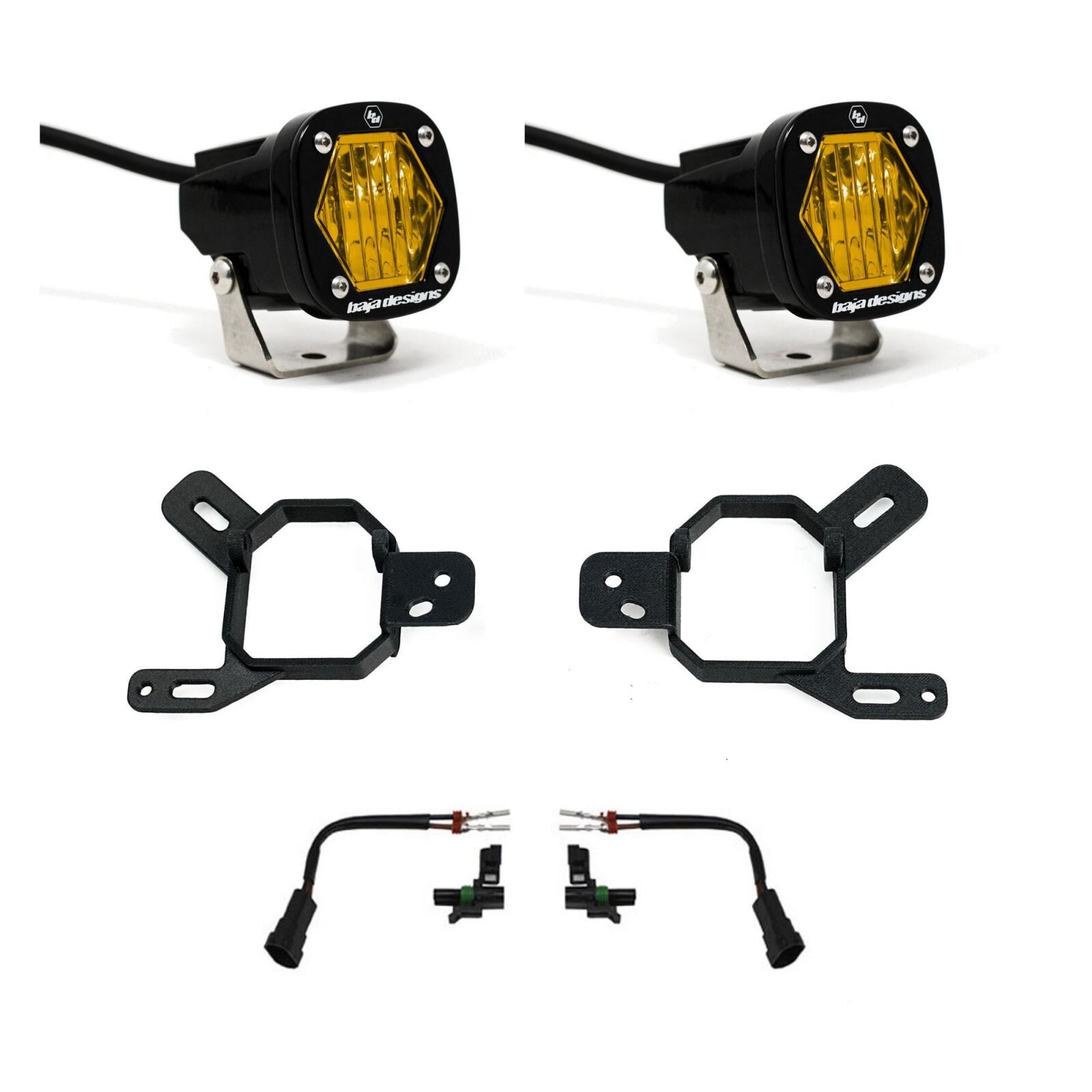 S1 Fog Pocket Light Kit 24-25 Silverado/Sierra 2500/3500 2025 1500 AT4-X Baja Amber by Baja Designs