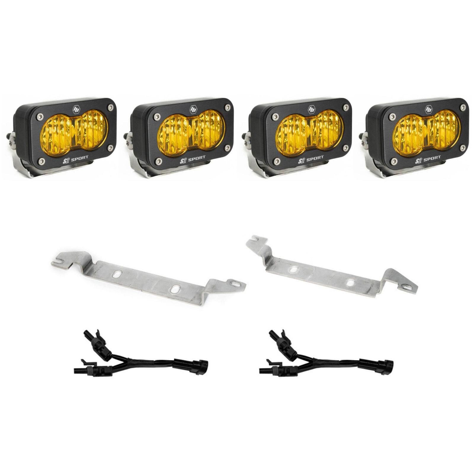 S2 Sport OEM Fog Light Replacement Kit 2025-On Toyota 4Runner Non-TRD Pro Baja Amber by Baja Designs - 44-8281