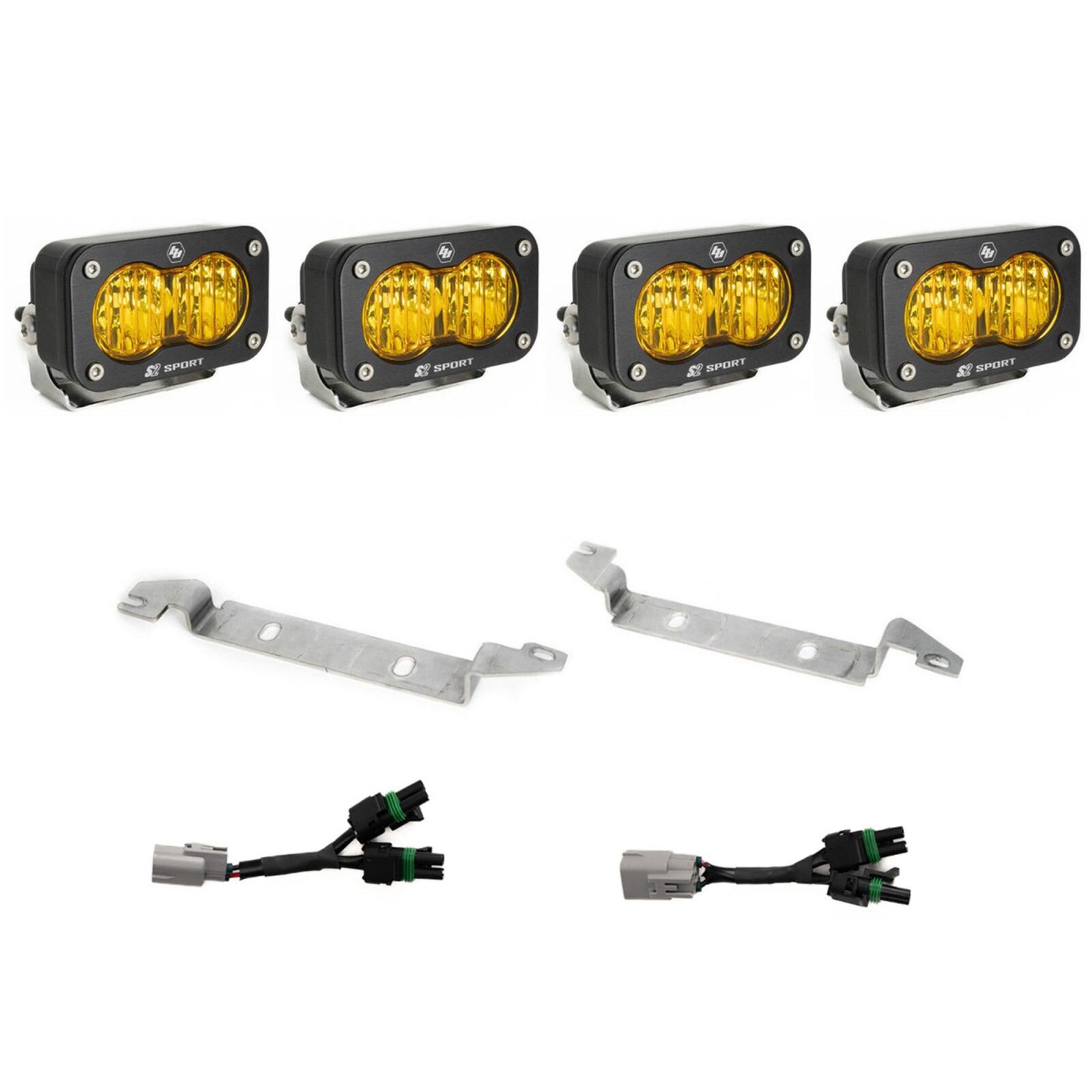 S2 Sport OEM Fog Light Replacement Kit 2025-On Toyota 4Runner TRD Pro/Trailhunter Baja Amber by Baja Designs - 44-8285