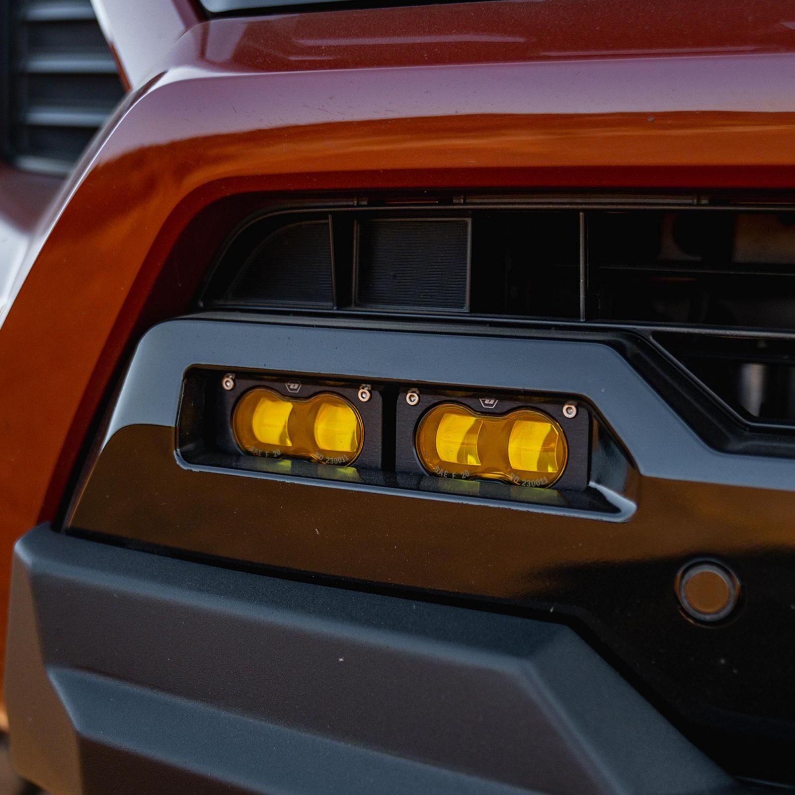 S2 SAE OEM Fog Light Replacement Kit 2024-On Toyota Tacoma TRD Pro/Trailhunter Amber by Baja Designs
