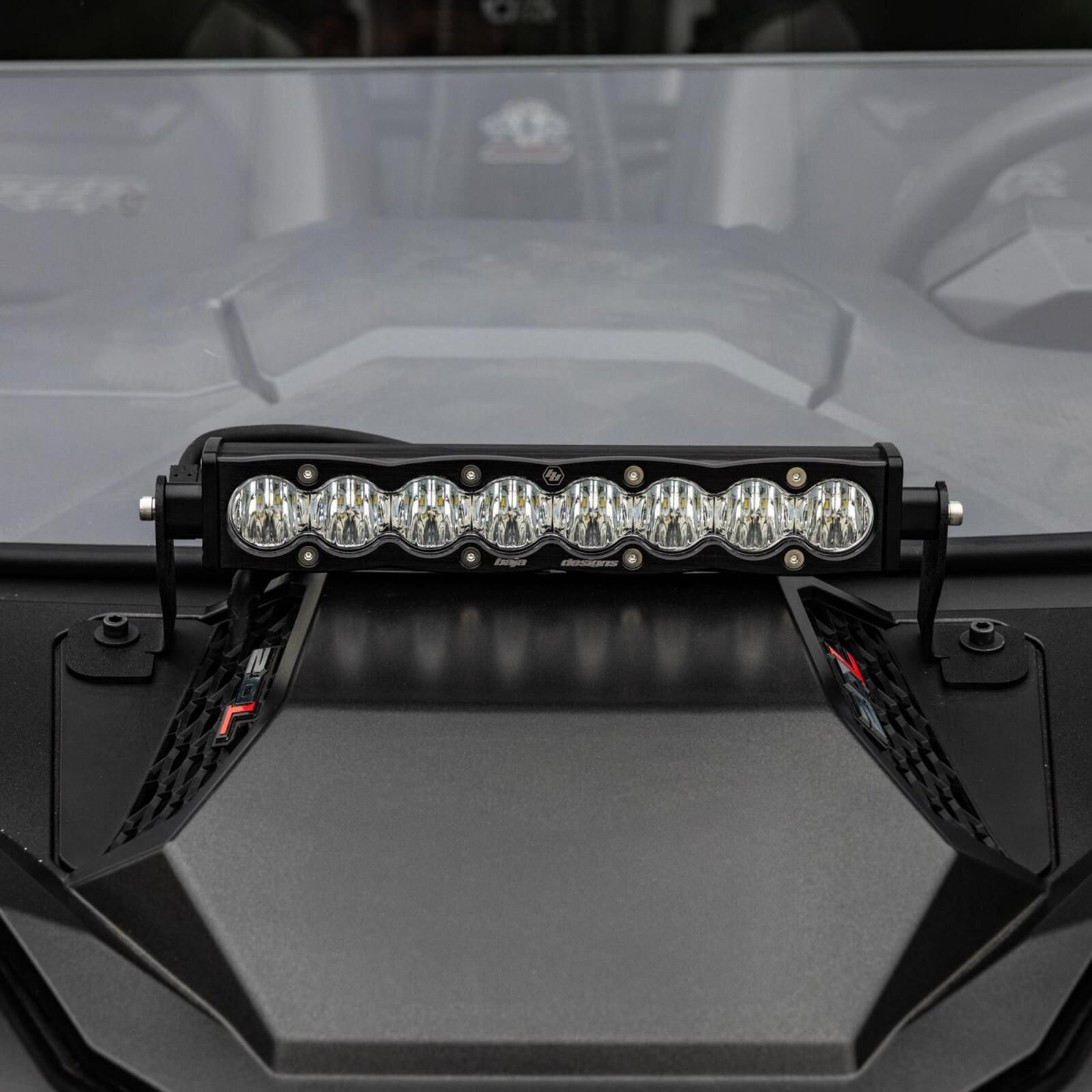 S8 10 Inch Light Bar Hood Mount Kit Polaris 2025 RZR ProR; ProS; ProXP, Clear by Baja Designs