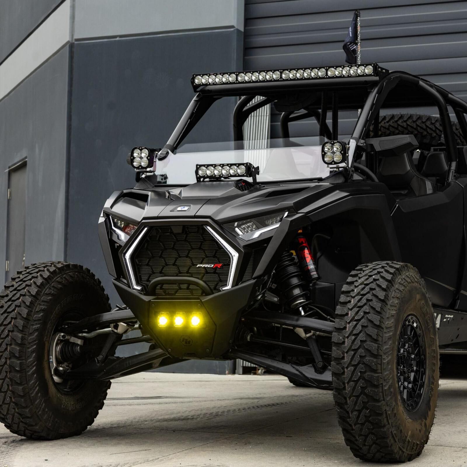 OnX6+ 10 Inch Light Bar Hood Mount Kit Polaris 2025 RZR ProR; ProS; ProXP, Clear by Baja Designs