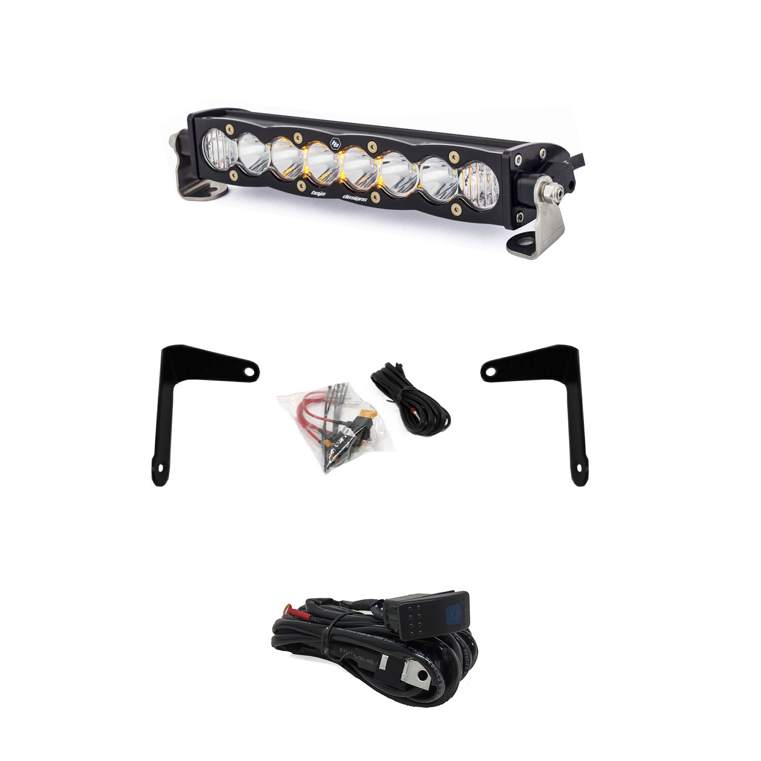 Can-Am X3 Shock Mount Kit w/10 Inch S8 Light Bar Clear by Baja Designs - 447037