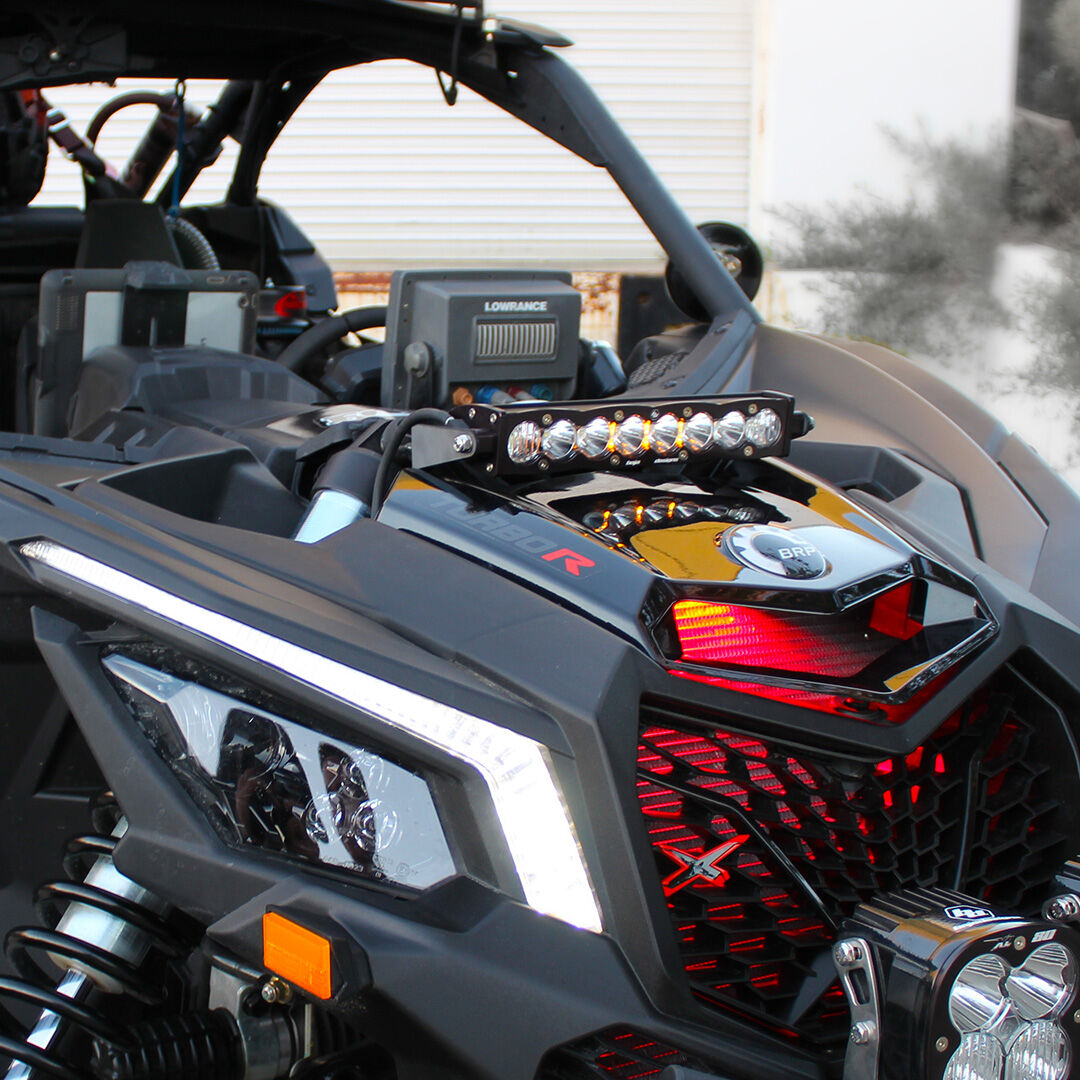 Can-Am X3 Shock Mount Kit w/10in S8 Light Bar Baja Amber by Baja Designs