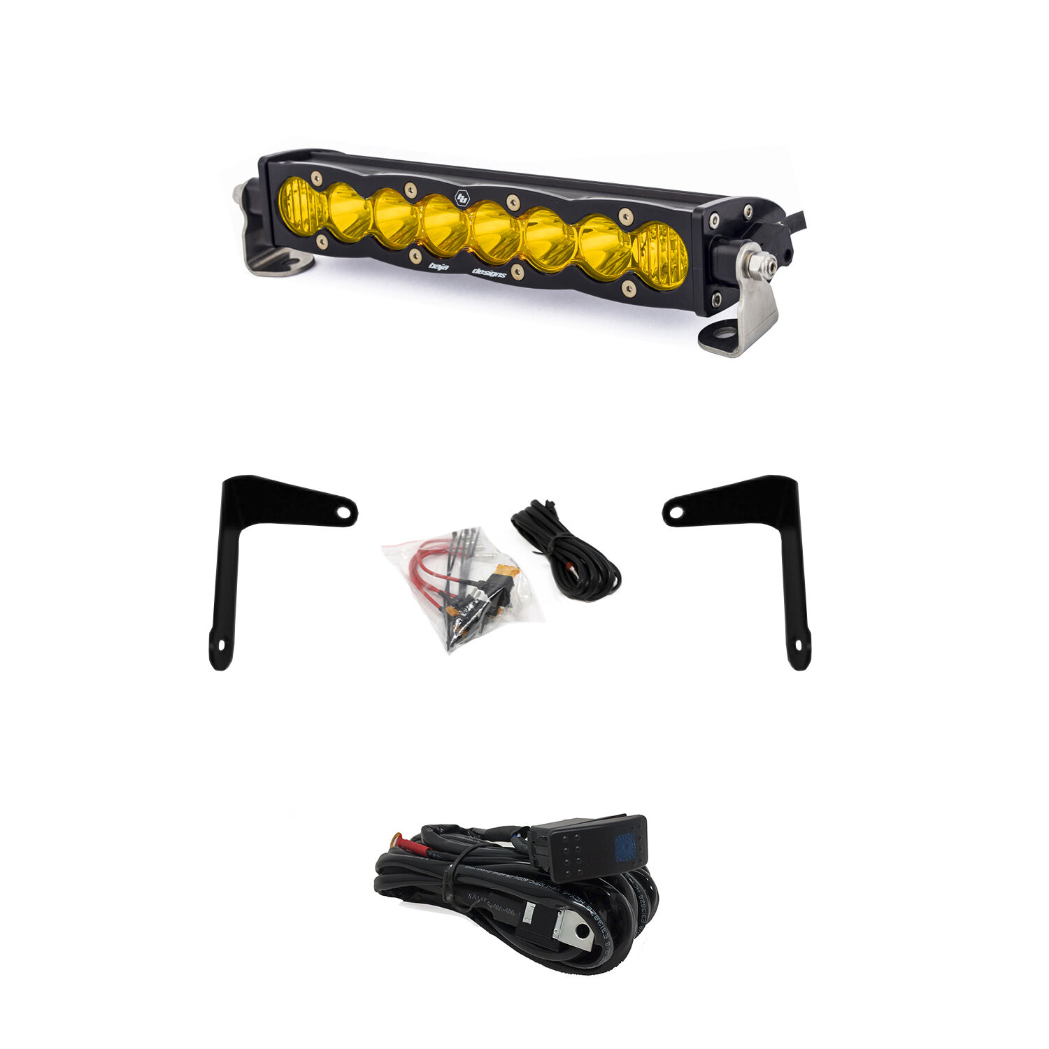 Can-Am X3 Shock Mount Kit w/10in S8 Light Bar Baja Amber by Baja Designs - 447038