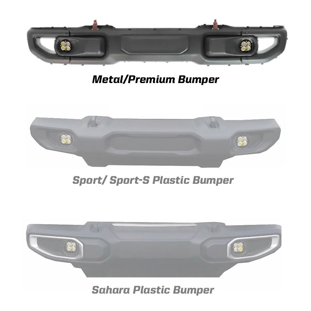 Jeep JL Fog Pocket Kit 2018 Wrangler JL Rubicon Squadron R Pro by Baja Designs