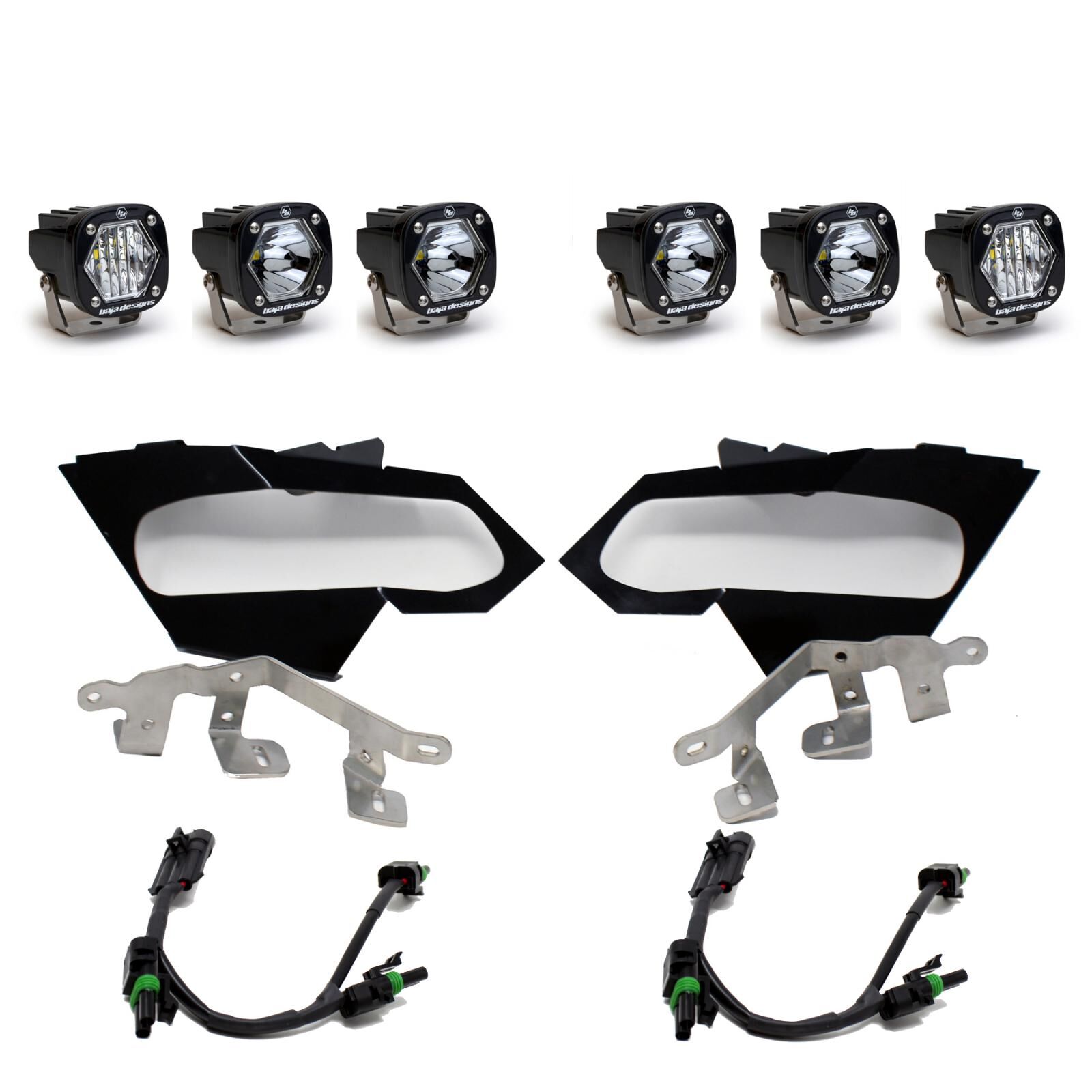 Can-Am X3 Headlight Kit S1 Spot W/C by Baja Designs - 447074