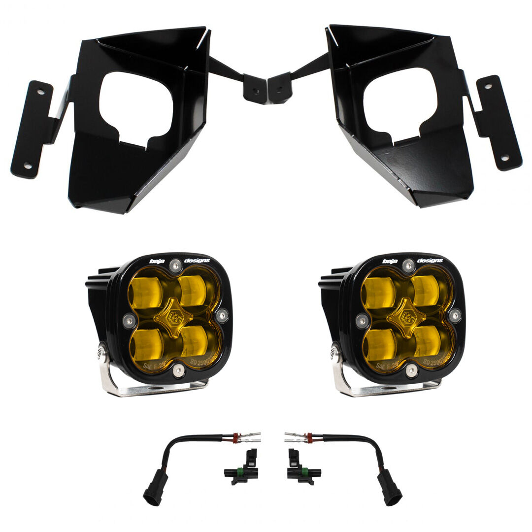 Silverado 1500 Fog Pocket Kit 16-18 Squadron SAE Baja Amber by Baja Designs - 447535