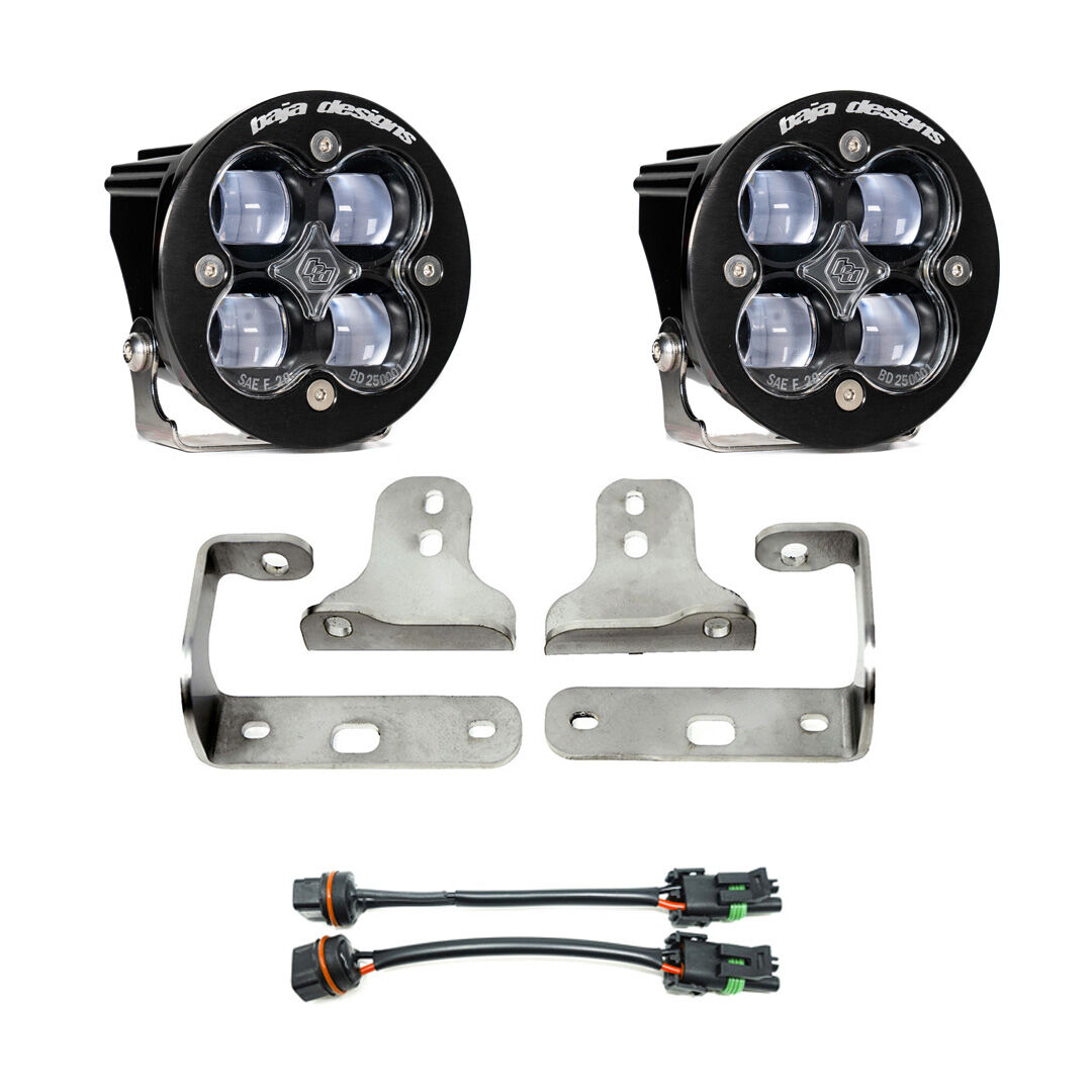 Jeep JL Fog Light Squadron-R SAE 18-Pres Wrangler JL Sport/Sport-S Fog Pocket Kit by Baja Designs - 447622