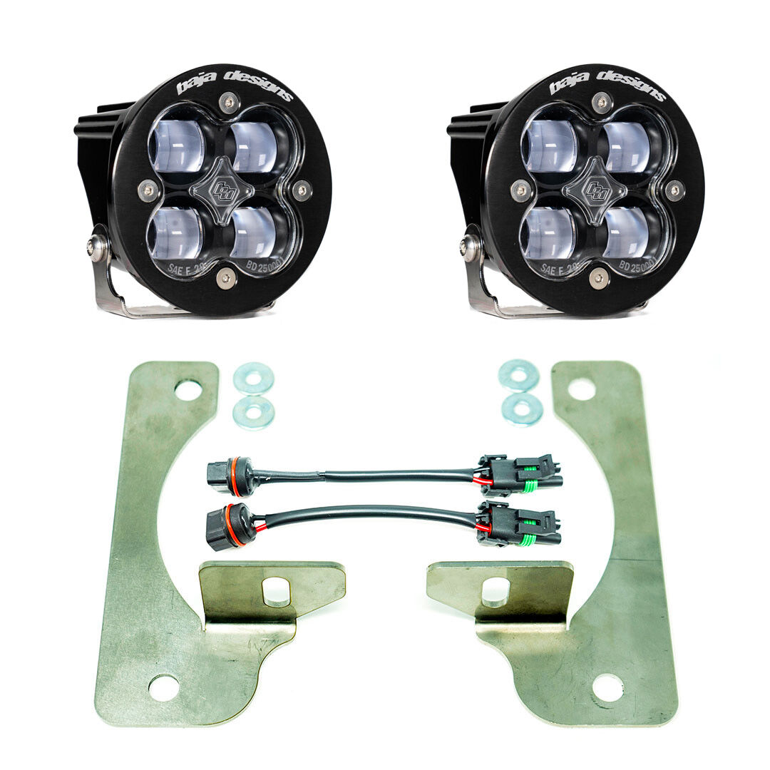 Jeep JL Fog Light Squadron-R 18-Pres Wrangler JL Rubicon Fog Pocket Kit by Baja Designs by Baja Designs - 447623
