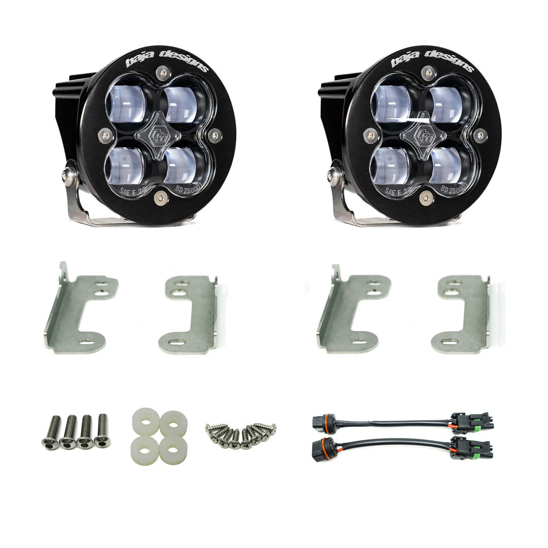 Jeep JL Fog Pocket Kit For 18-20 Wrangler JL Sahara Squadron Clear Lens SAE FPK by Baja Designs - 447635
