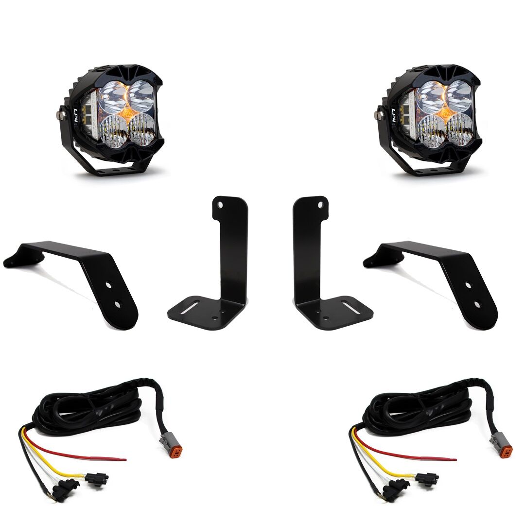 Jeep JL/JT Dual LP4 Auxiliary Light Kit w/Upfitter by Baja Designs - 447658UP
