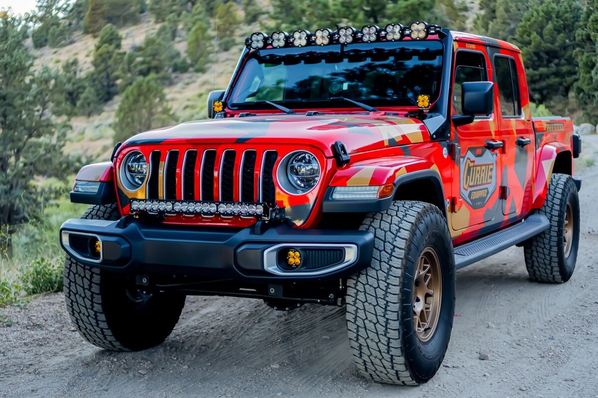 Jeep JL/JT Roof Bar LED Light Kit 8 XL Linkable w/Upfitter by Baja Designs
