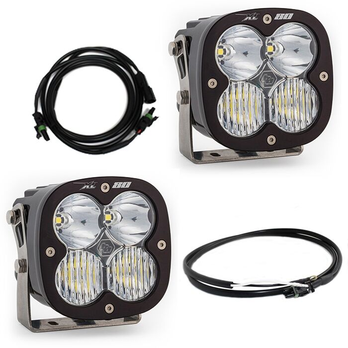 Jeep JL/JT Rubicon Steel Bumper LED Light Kit XL 80 w/Upfitter by Baja Designs - 447669UP