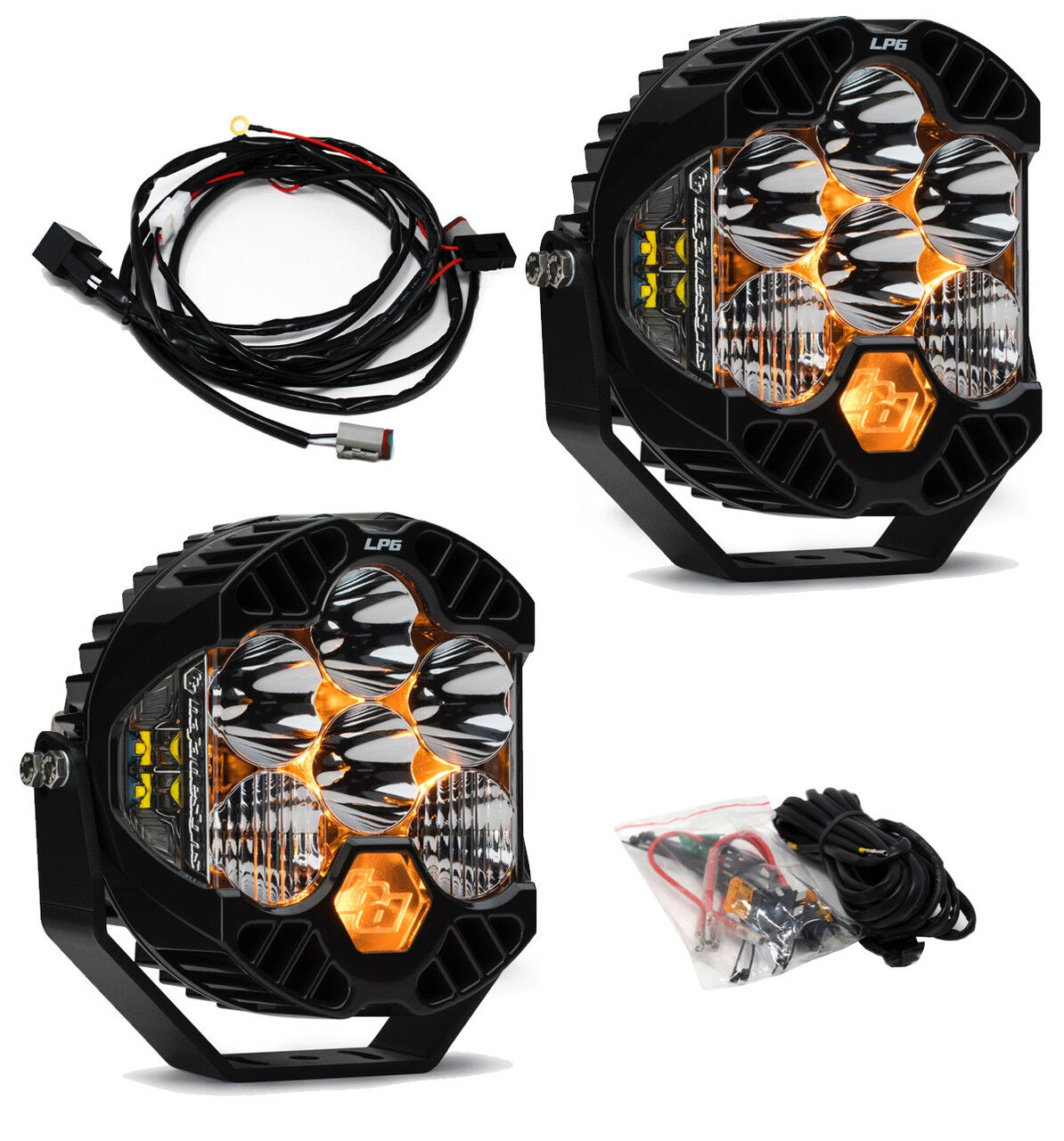 Jeep JL/JT Rubicon Steel Bumper LED Light Kit LP6 by Baja Designs