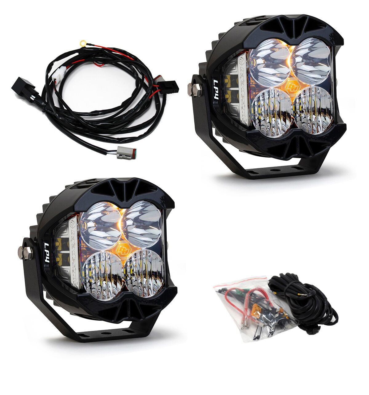 Jeep JL/JT Rubicon Steel Bumper LED Light Kit LP4 by Baja Designs - 447672