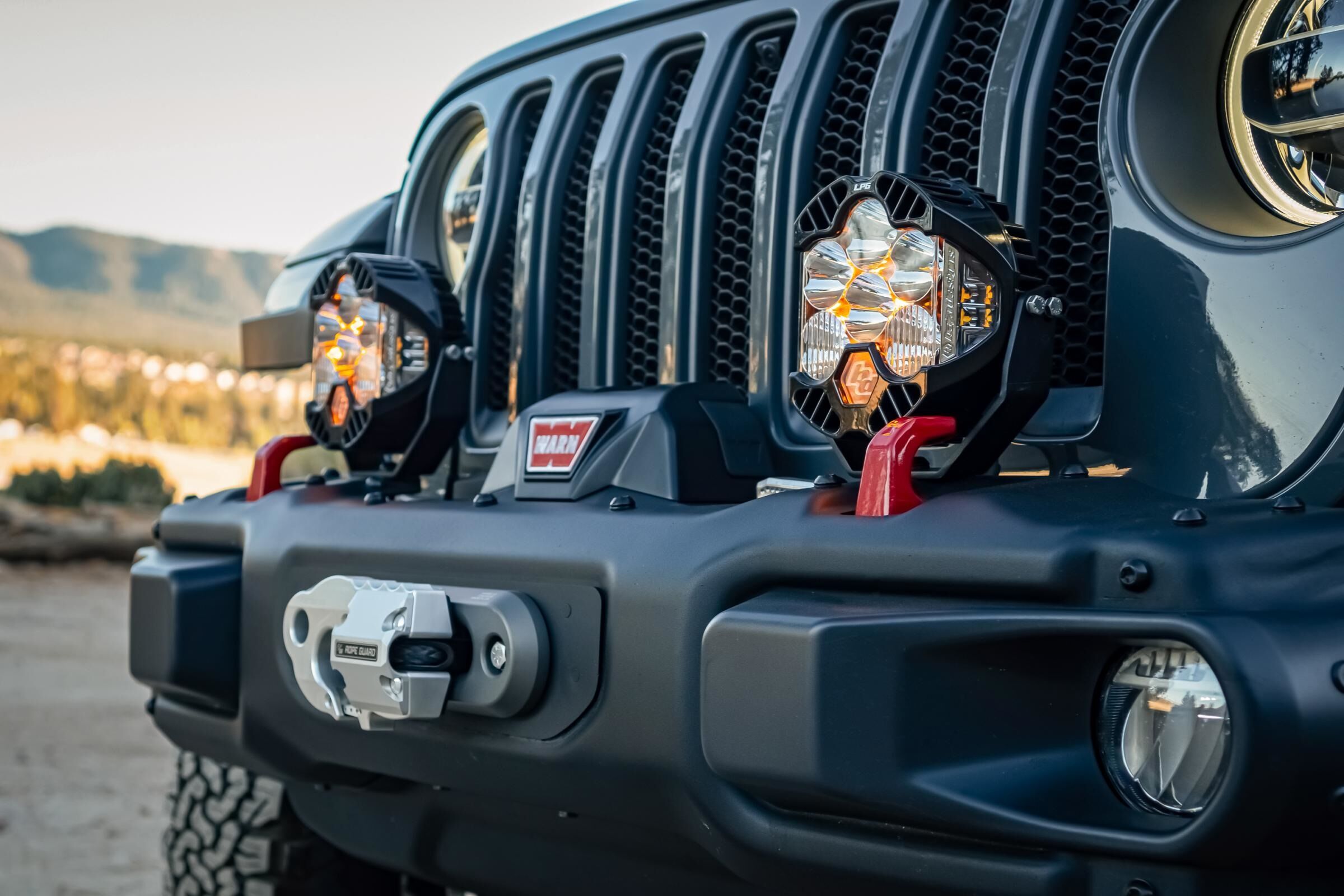 Jeep JL/JT Rubicon Steel Bumper LED Light Kit LP4 w/Upfitter by Baja Designs