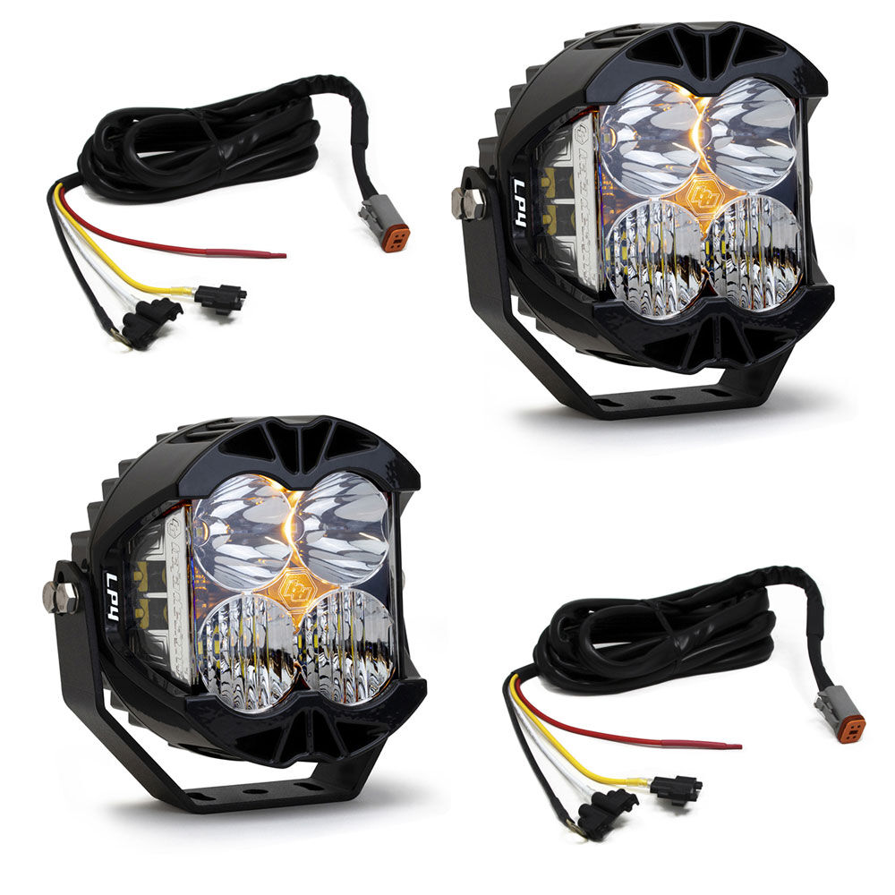Jeep JL/JT Rubicon Steel Bumper LED Light Kit LP4 w/Upfitter by Baja Designs - 447672UP