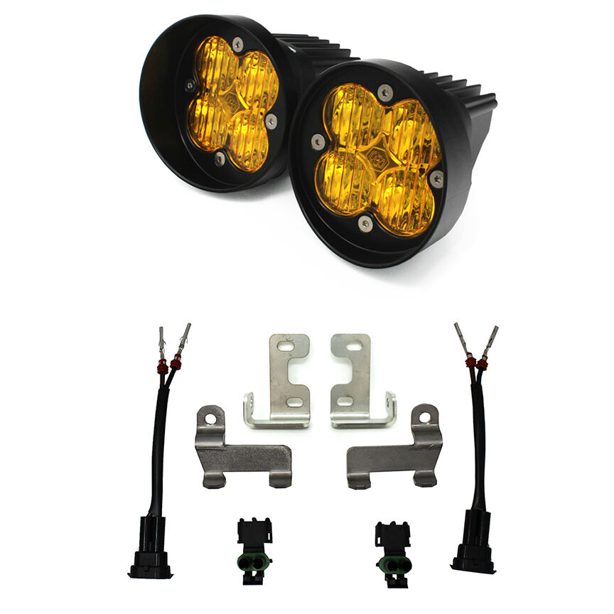 12 - 2021 Rav4 Fog Pocket Kit Squadron Sport Baja Amber Wide Cornering by Baja Designs - 447677