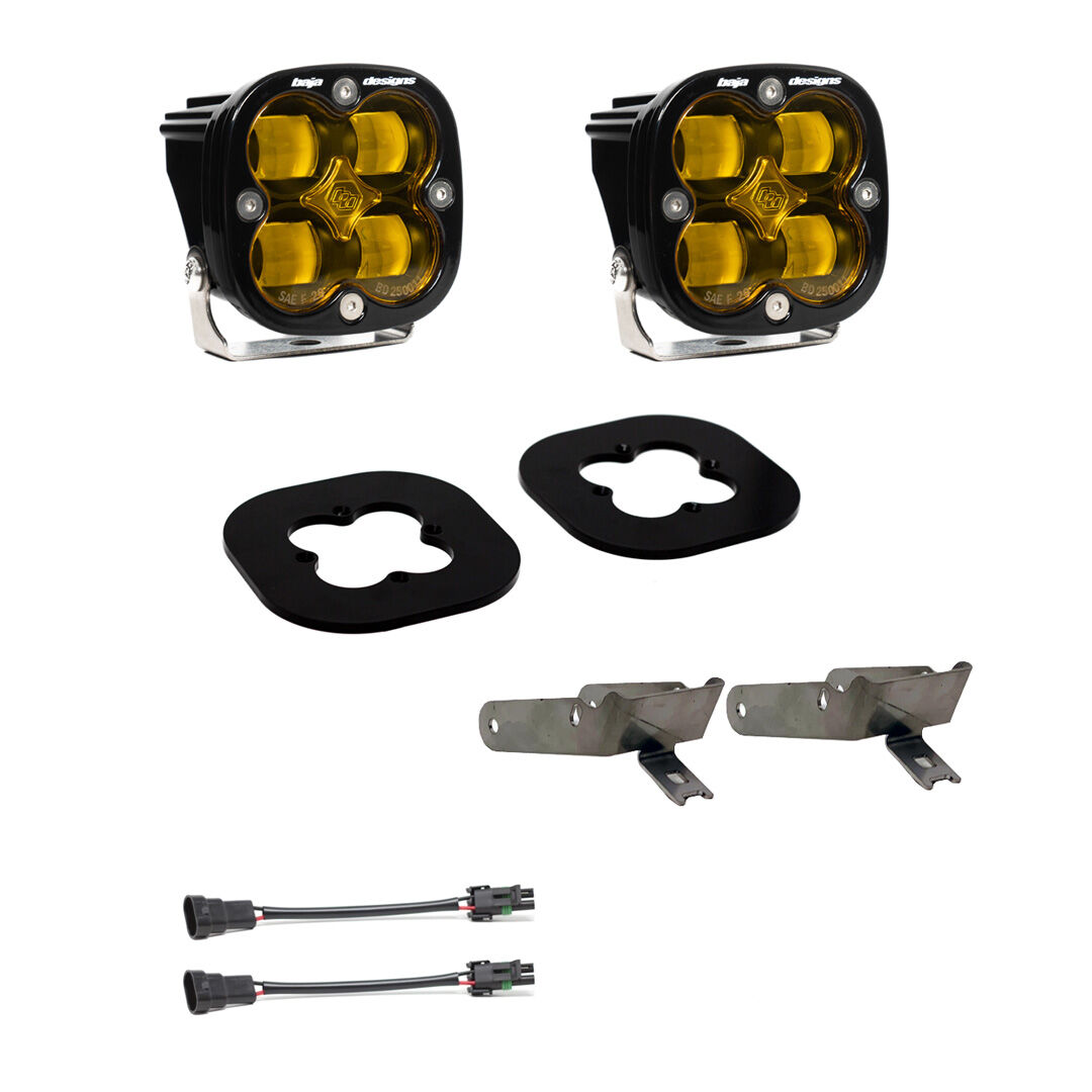 Ford Super Duty (11-16) Fog Pocket Kit SAE Amber by Baja Designs - 447731