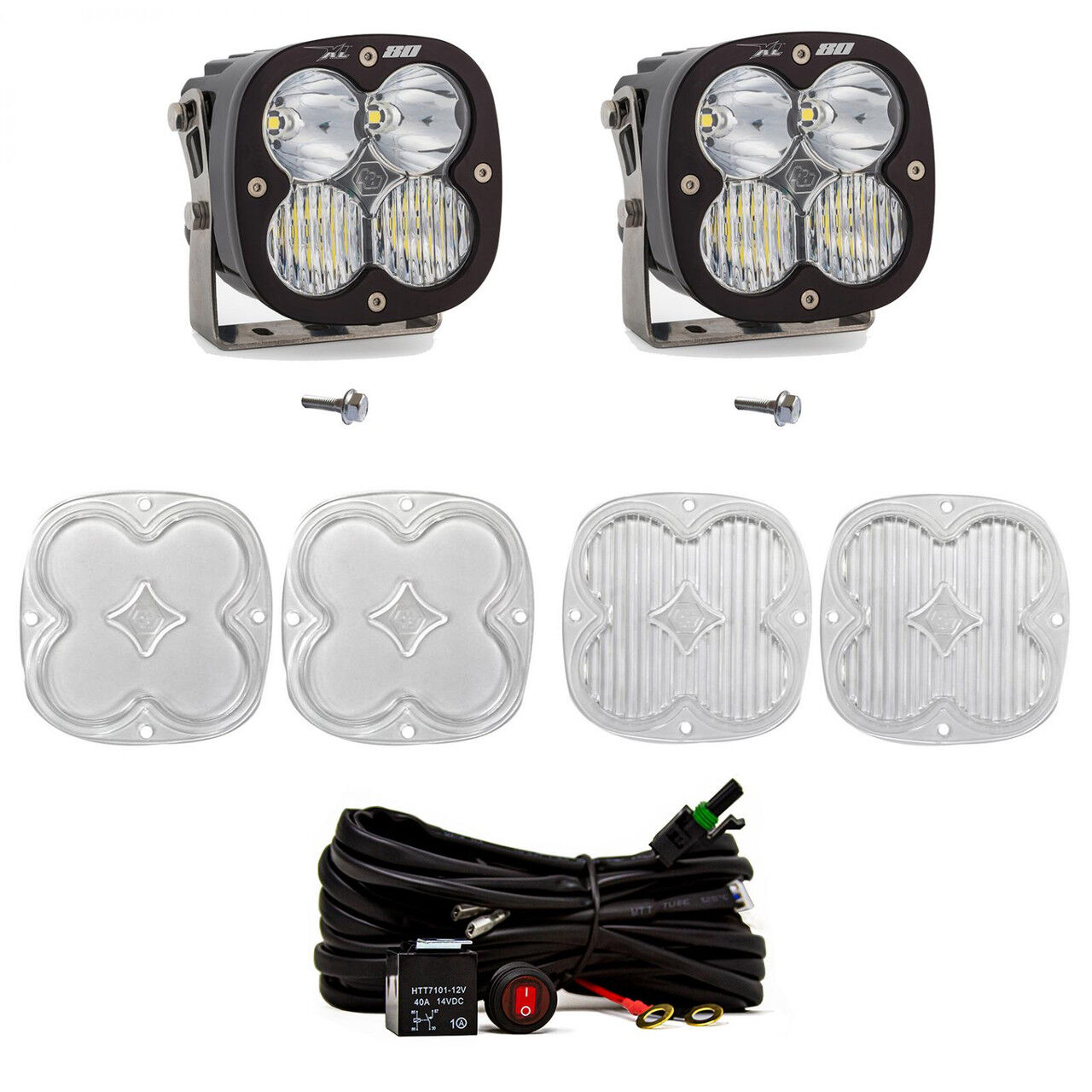 Bronco A Piller Light Kit 21-Up Ford Bronco XL80 D/Cr by Baja Designs