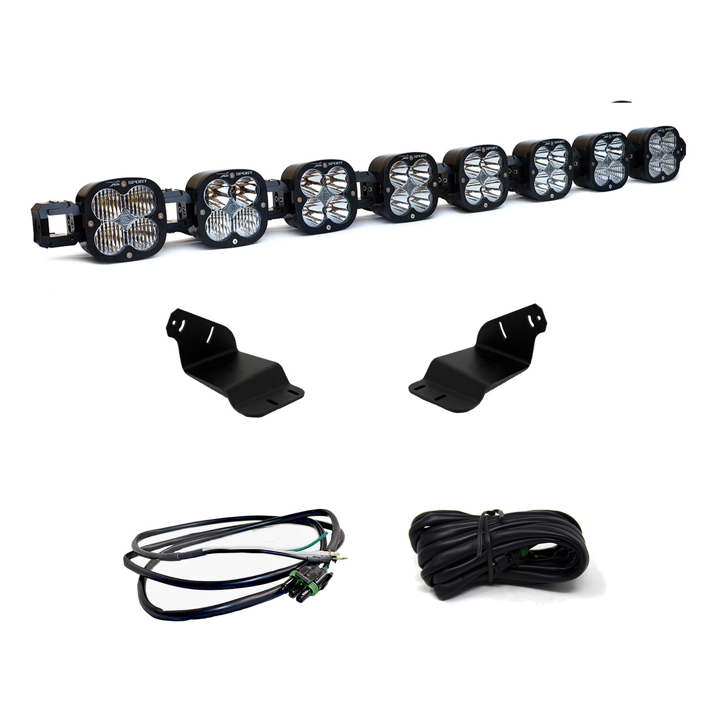 Bronco Roof Light Bar Kit 21-Up Ford Bronco 8 XL Linkable w/Upfitter by Baja Designs - 447756UP