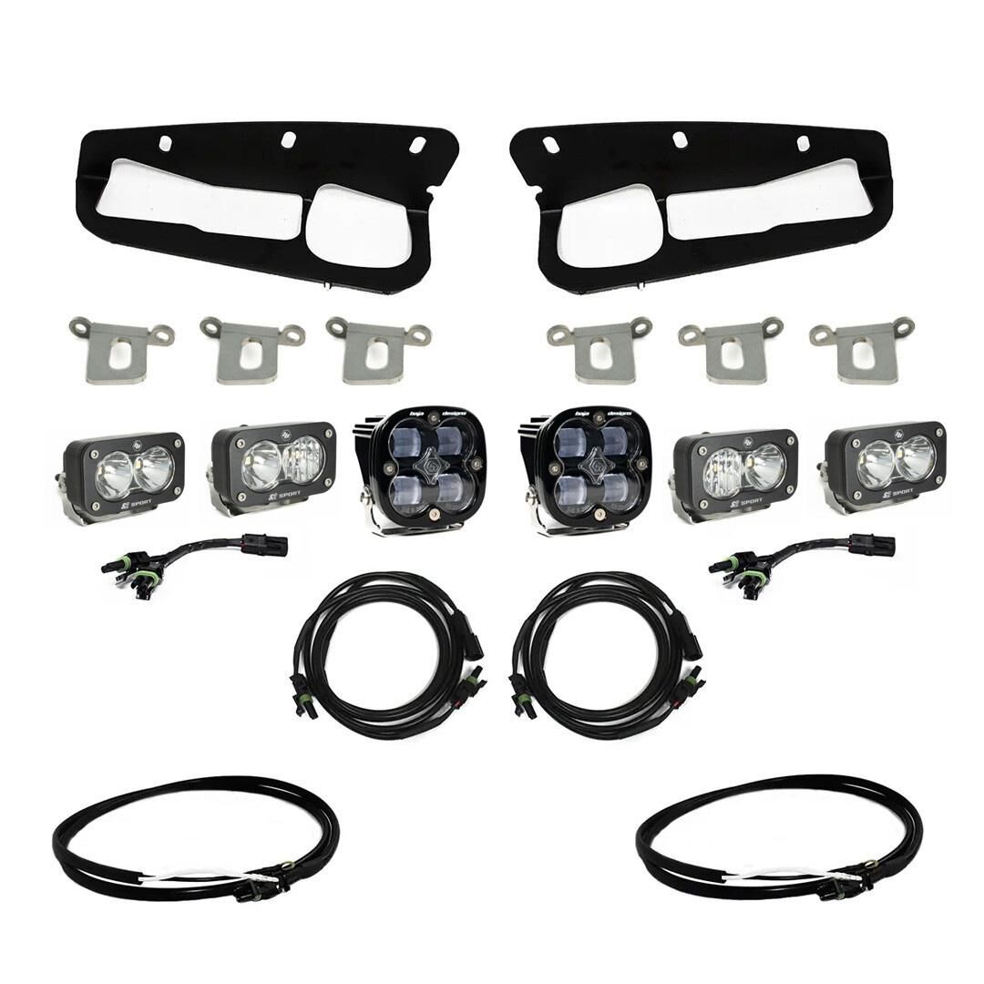 Bronco Clear SAE Fog Pocket Kit 21-Up Ford Bronco w/Upfitter by Baja Designs - 447761UP
