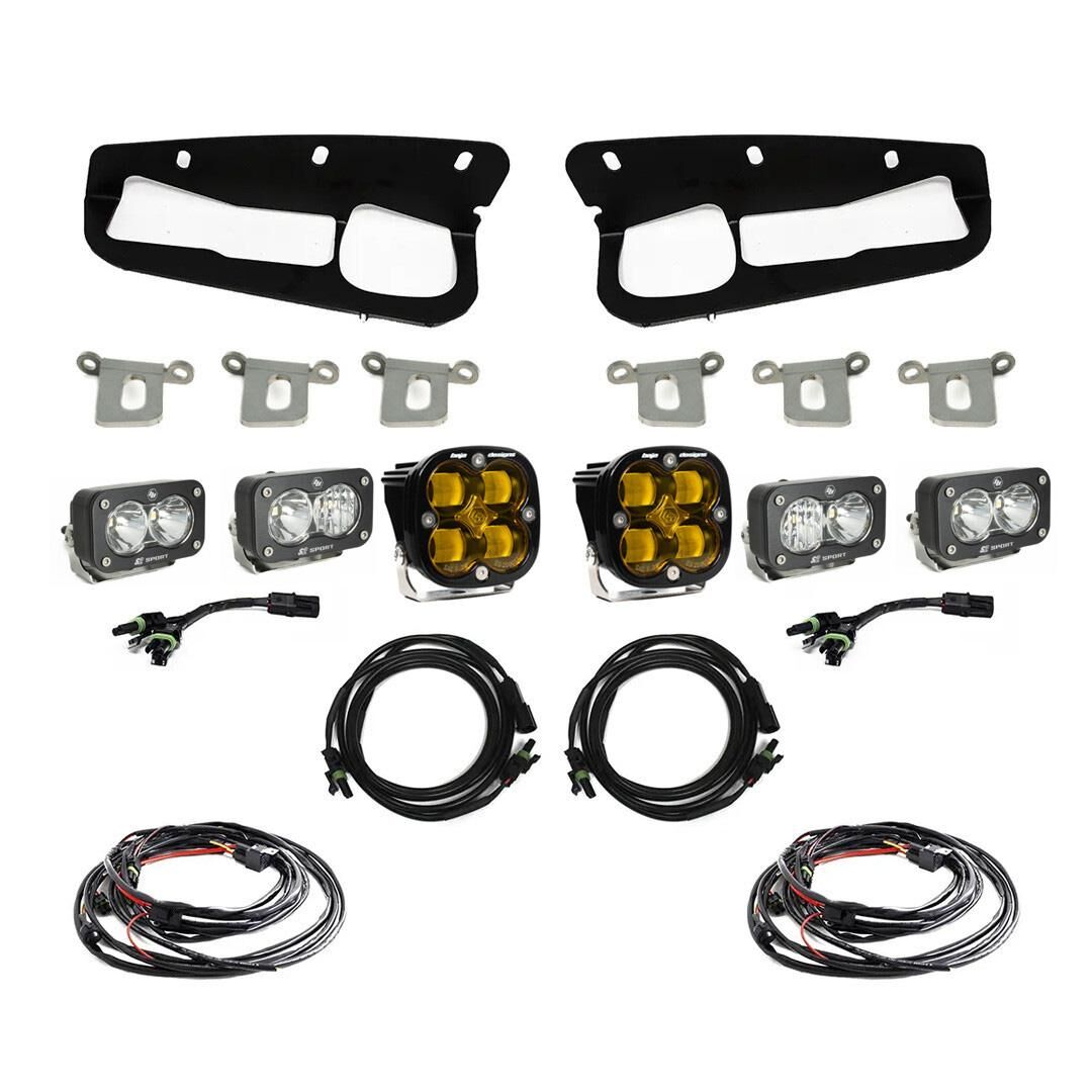 Bronco Baja Amber SAE Fog Pocket Kit 21-Up Ford Bronco by Baja Designs - 447762