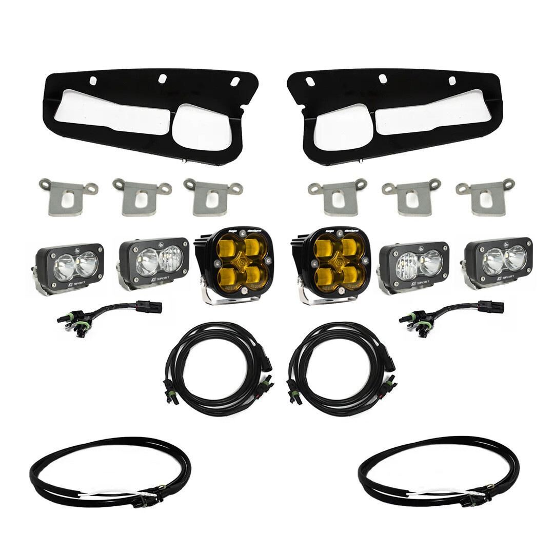 Bronco Baja Amber SAE Fog Pocket Kit 21-Up Ford Bronco w/Upfitter by Baja Designs - 447762UP