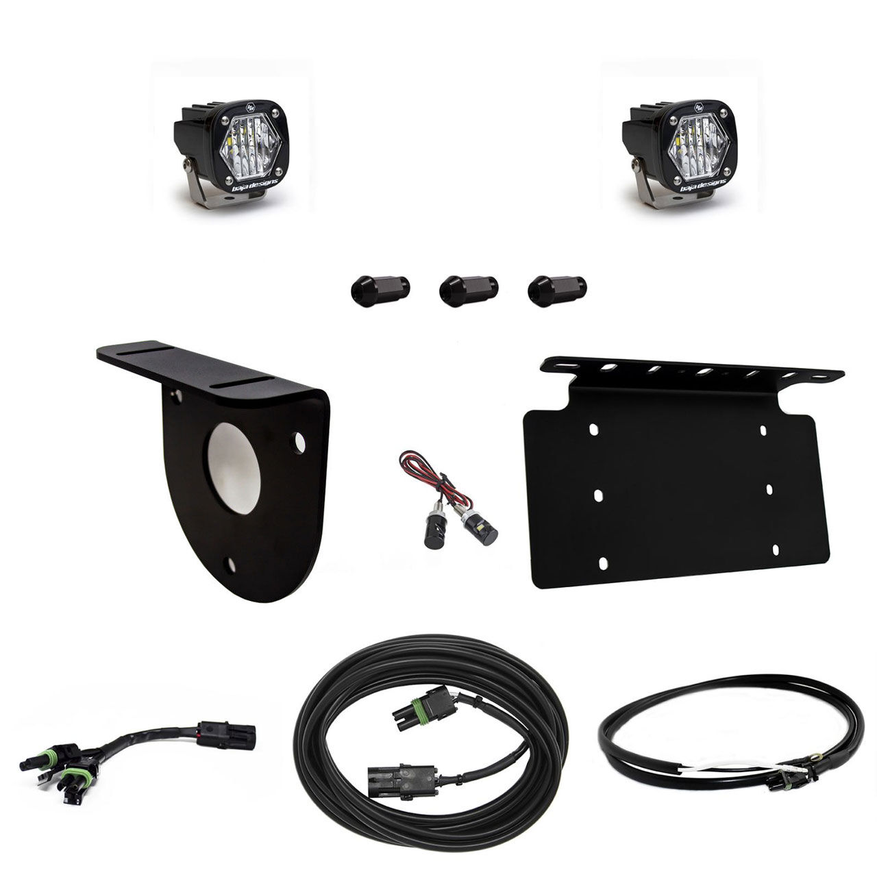 Ford Bronco Dual S1 W/C Reverse Kit w/Lic Plate w/Upfitter by Baja Designs